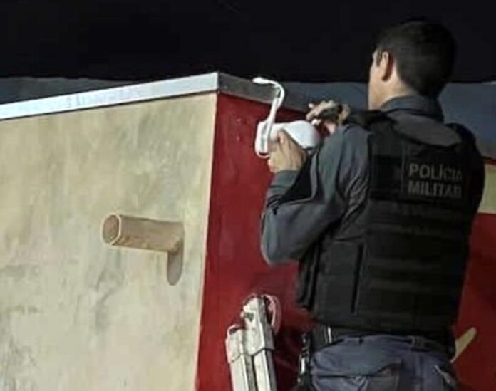 Criminosos são presos pela PM instalando câmeras de monitoramento em via pública de Sorriso