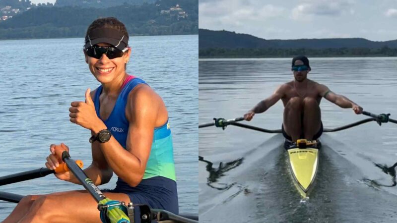 Beatriz Tavares e Lucas Verthein terminam na 15ª posição no single skiff do remo