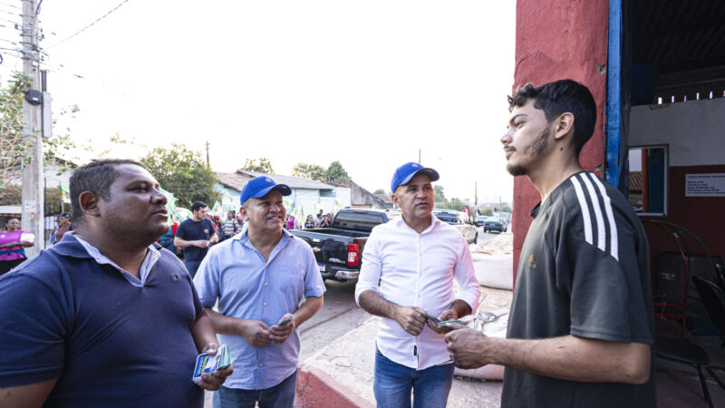 Candidato à vice de Kalil faz arrastão e pede votos nos bairros de Várzea Grande