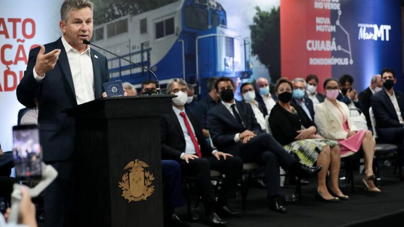 Contrato entre MT e Rumo prevê chegada da 1ª Ferrovia Estadual até Cuiabá; sete viadutos já foram concluídos