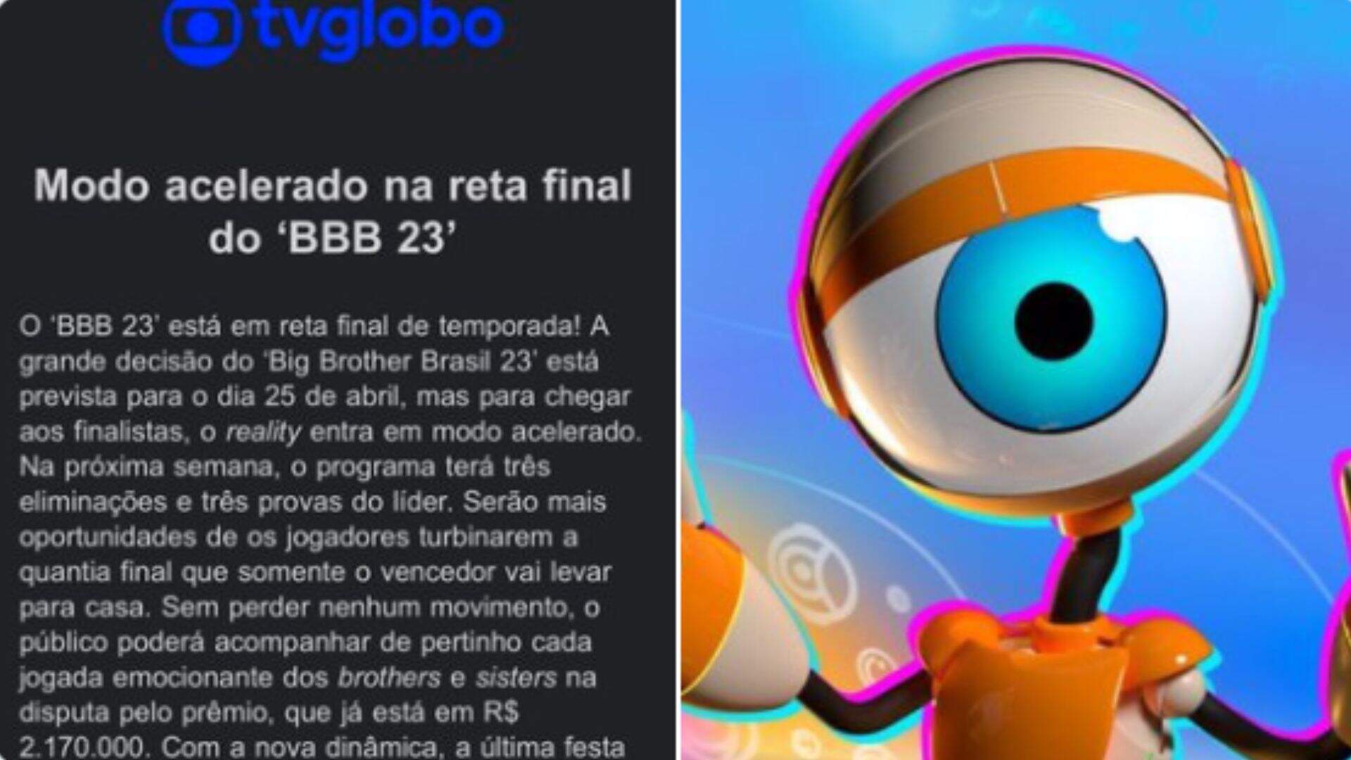 Em comunicado, Globo avisa ‘modo acelerado’ para acabar com o BBB 23 o mais rápido possível