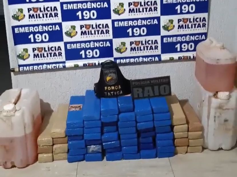 Força Tática apreende 72 quilos de maconha e conduz dois suspeitos por tráfico de drogas