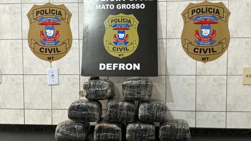 Polícia Civil prende casal que despachou 9 tabletes de maconha por meio de transportadora em Cáceres