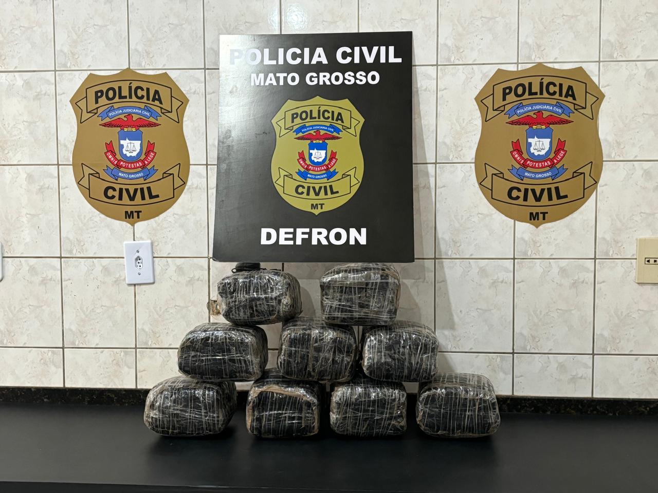 Polícia Civil prende casal que despachou 9 tabletes de maconha por meio de transportadora em Cáceres