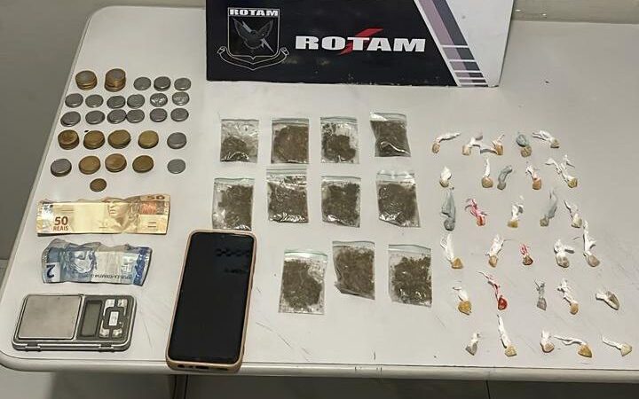 Homem é preso pela Rotam por tráfico de drogas em Cuiabá