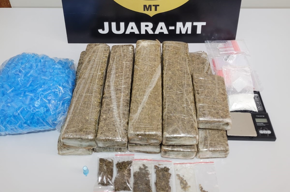 Polícia Civil apreende grande quantidade de droga e desarticula grupo voltado para o tráfico em Juara