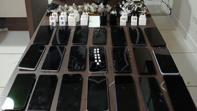 Nova varredura apreende mais de 20 celulares e drogas na Penitenciária de Rondonópolis