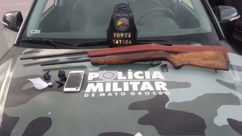 Força Tática e CPE de Goiás prendem três homens por tráfico e porte ilegal de armas