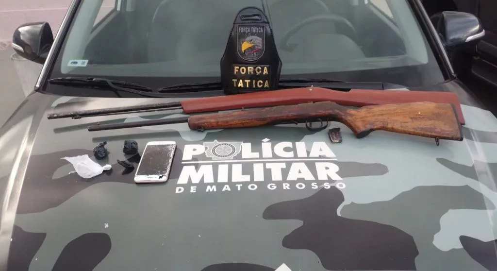 Força Tática e CPE de Goiás prendem três homens por tráfico e porte ilegal de armas