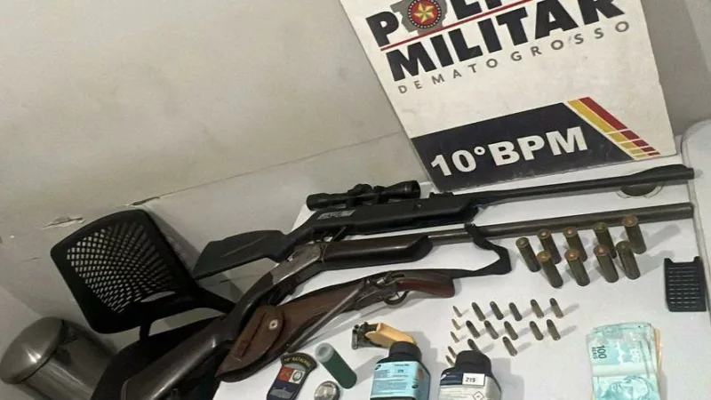 Patrulha Rural prende homem com três armas de fogo sem registro