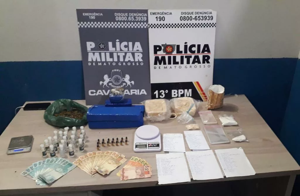 Polícia Militar apreende mais de cinco quilos de drogas e prende dois faccionados