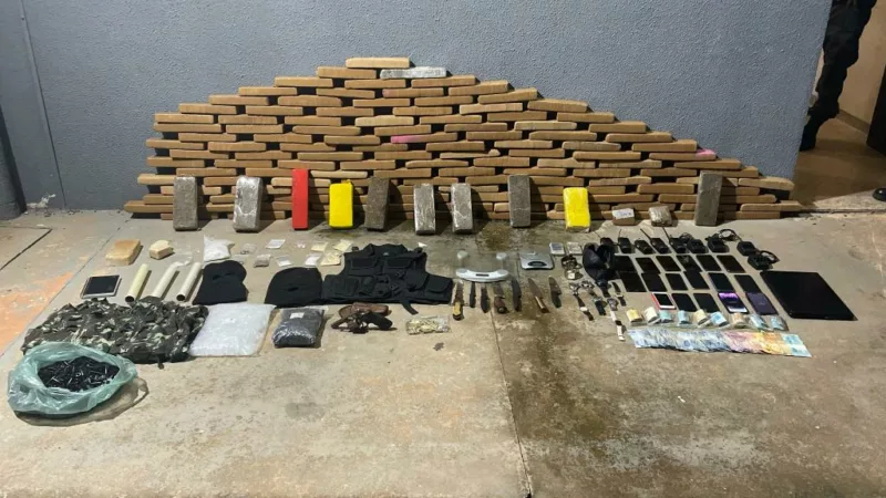 Forças de segurança de MT apreendem 130 quilos de maconha e causam prejuízo de R$ 640 mil às facções em Sorriso