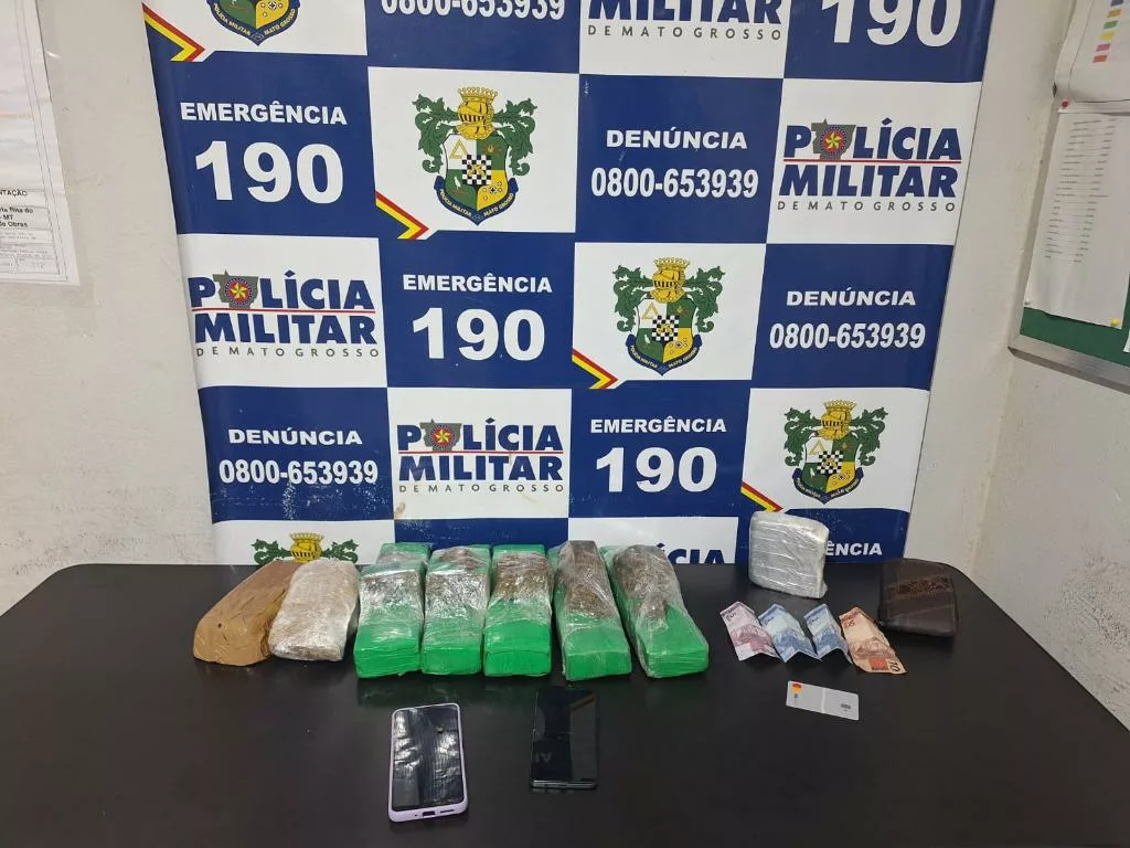 Polícia Militar prende dois homens e apreende sete tabletes de entorpecentes