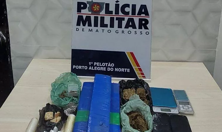 Três membros de facção são presos pela PM por tráfico de drogas em Porto Alegre do Norte