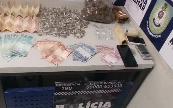 Polícia Militar prende homem com mais de 170 porções de drogas em Cuiabá
