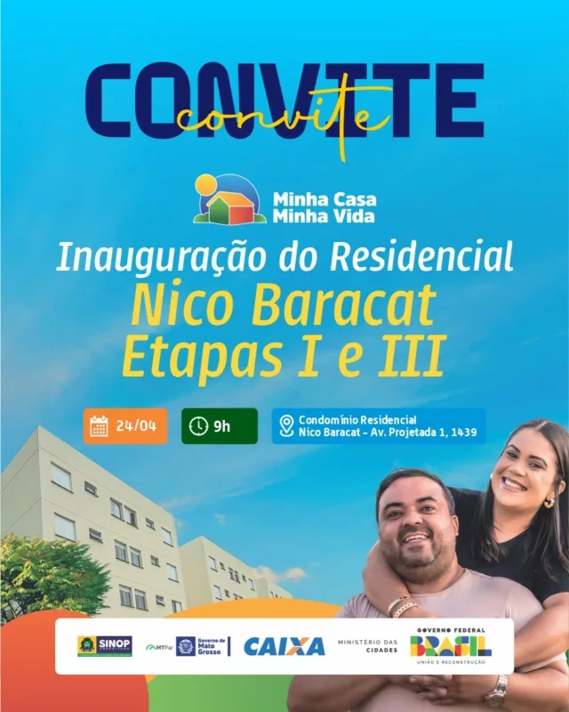 Inauguração das etapas I e III do Residencial Nico Baracat será na quinta (24)