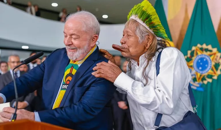 Presidente Lula visita hoje área indígena no Nortão e condecora Raoni