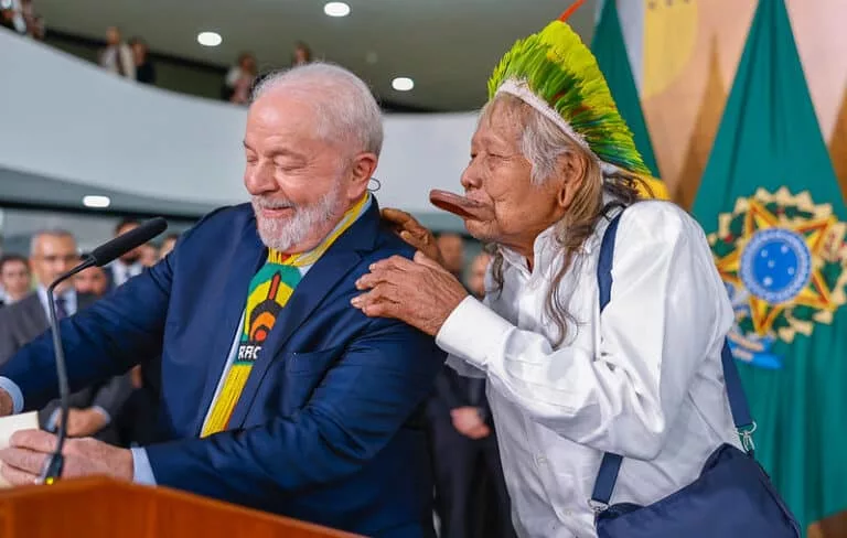 Presidente Lula visita hoje área indígena no Nortão e condecora Raoni