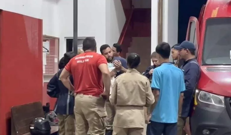 Bombeiros socorrem bebê engasgado com leite em Sinop