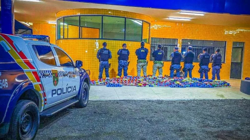 Ação integrada da PM e PRF apreende 244 tabletes de drogas e causa prejuízo de R$ 6 milhões às facções