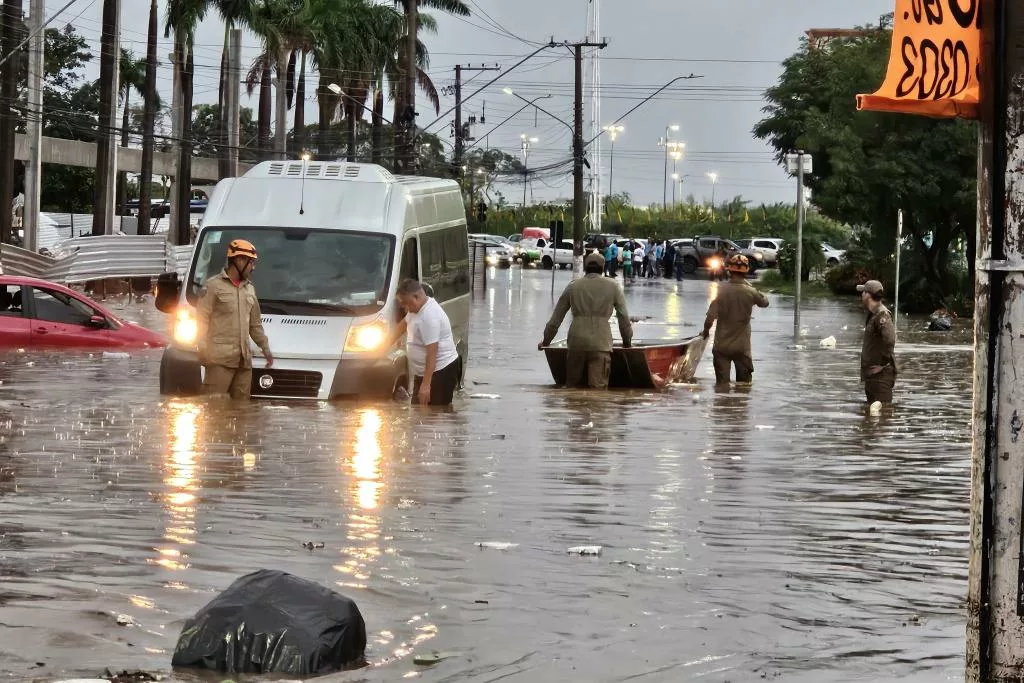 Chuva intensa causa estragos em Cuiabá, mas felizmente sem feridos