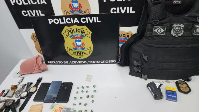 Polícia Civil prende homem e apreende 23 porções de pasta base em operação em Peixoto de Azevedo