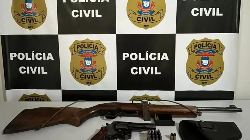 Polícia Civil apreende armas de fogo na zona rural de Rondonópolis