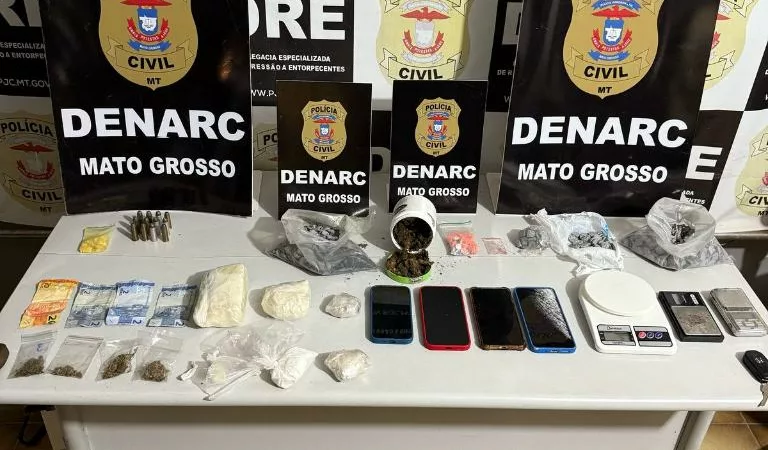 Polícia Civil prende e autua dois homens por tráfico de drogas em Várzea Grande