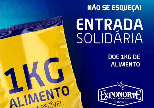 Entrada solidária: Exponorte começa na quarta-feira (14) e entrada será 1kg de alimento