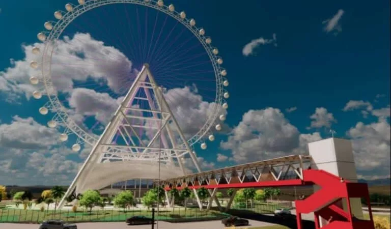 Maior roda-gigante da América Latina começa a ser construída no parque Mato Grosso