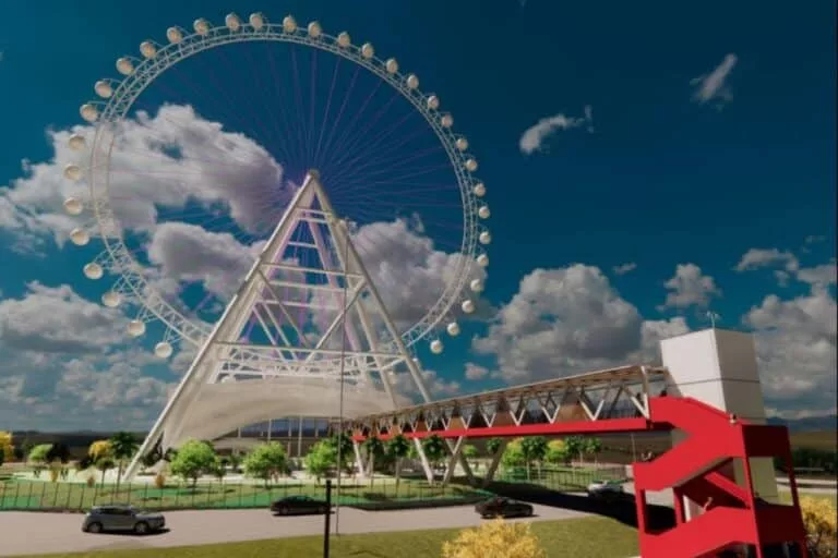 Maior roda-gigante da América Latina começa a ser construída no parque Mato Grosso