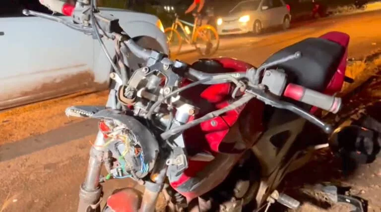 Sinop: três são hospitalizados após grave acidente entre motos na estrada Nanci