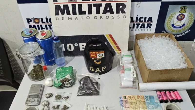 Suspeito por vender drogas por delivery é preso pela Polícia Militar em Cuiabá