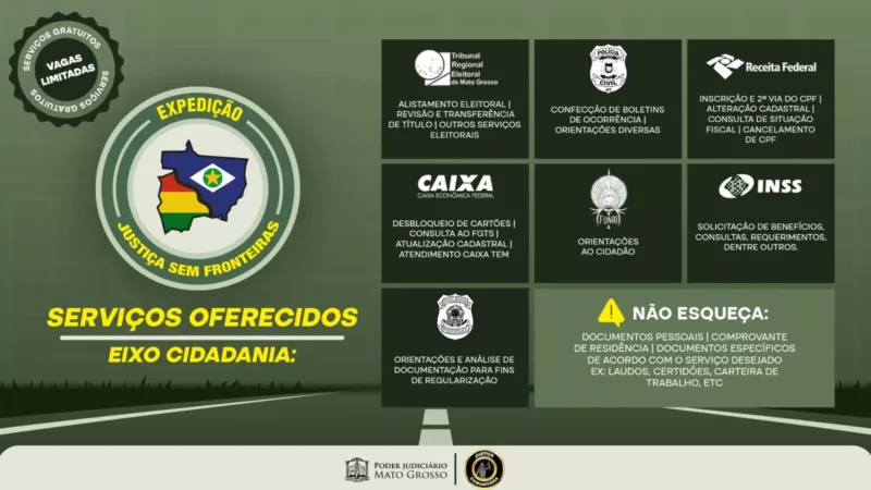 Expedição Justiça Sem Fronteiras amplia acesso à cidadania com serviços essenciais à população