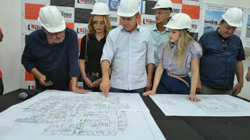 Governador vistoria novo Hospital Regional; obra está 83% concluída e é a mais avançada entre regionais de MT