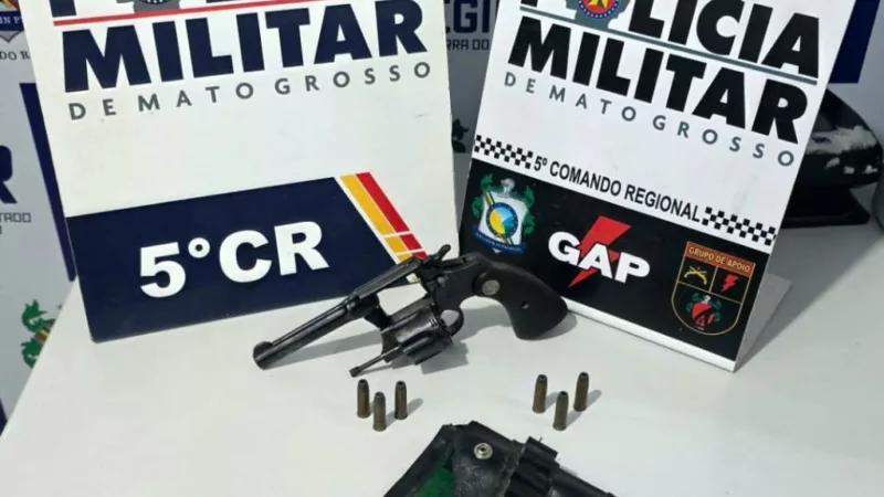 Polícia Militar prende homem que ameaçou irmão com arma de fogo em Barra do Garças