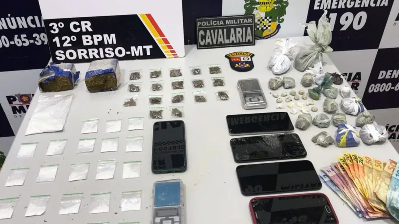 Cavalaria prende dupla com mais de três quilos de drogas em Sorriso