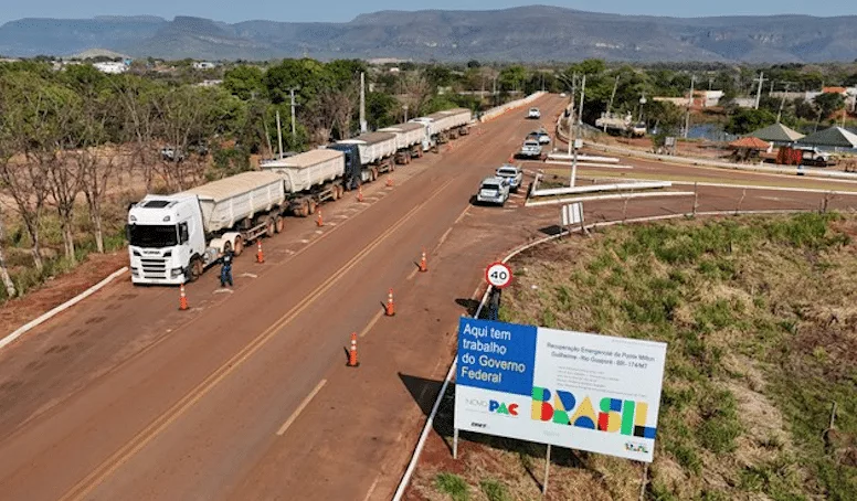 DNIT inicia recuperação de ponte em MT e ‘improvisará’ balsa para passagem de carretas