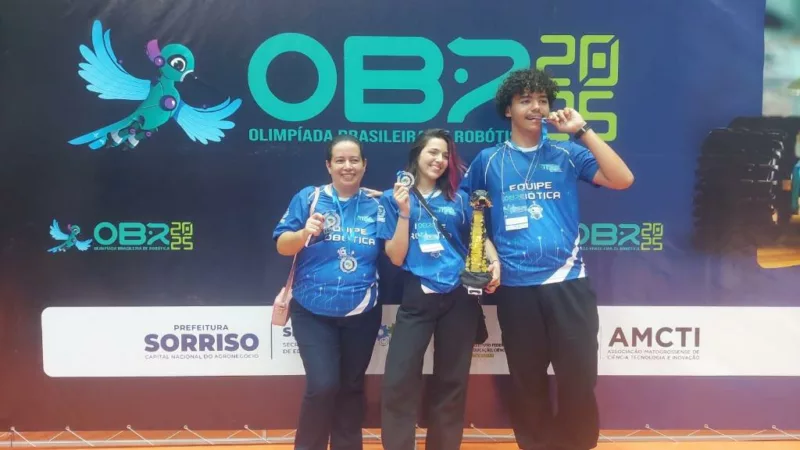 Alunos de Arenápolis se destacam na Olimpíada Brasileira de Robótica e levam inovação à etapa nacional