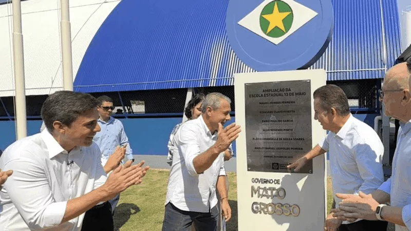 Mauro Mendes inaugura em Sorriso modernização de escola e colégio militar