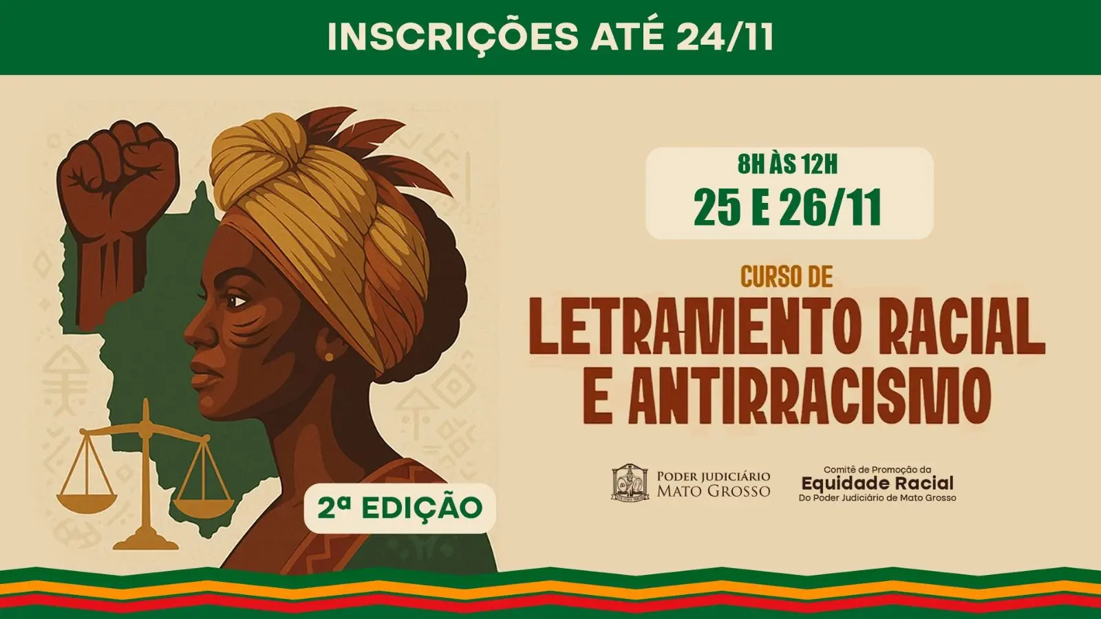 Racismo estrutural, branquitude e naturalização da desigualdade estarão em curso do TJMT