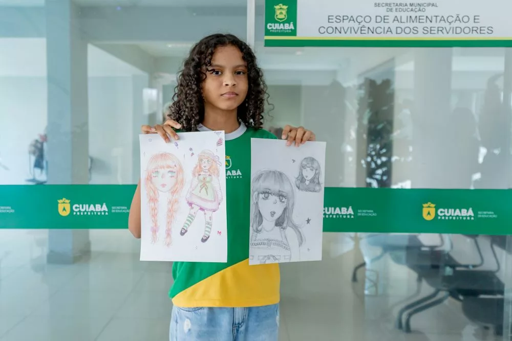 Aluna de Cuiabá surpreende pela qualidade na produção de desenhos