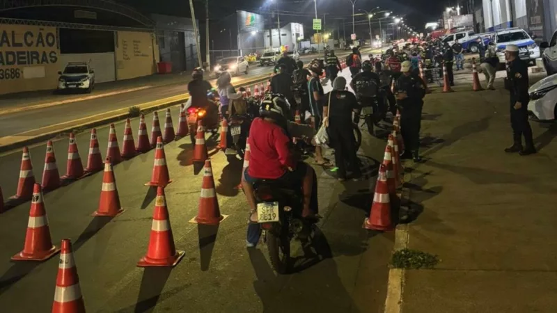 Operação Lei Seca resulta em uma pessoa presa em Várzea Grande; 159 motocicletas são fiscalizadas