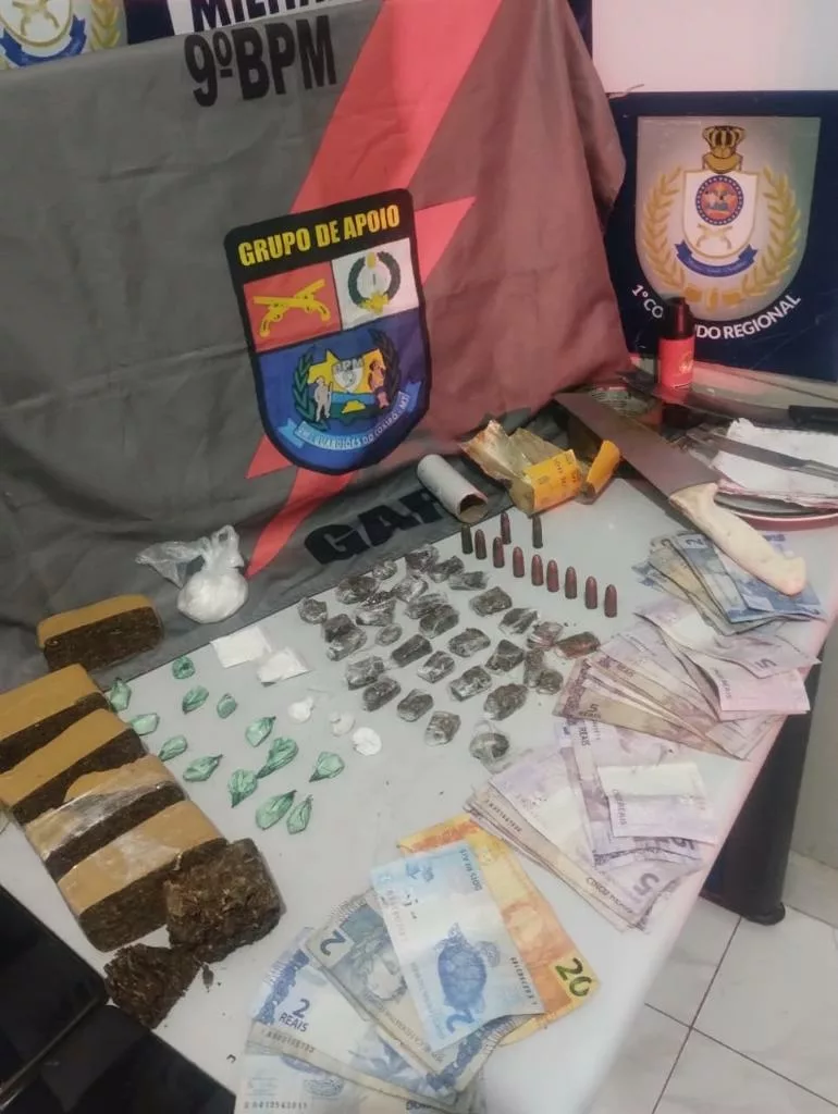 Polícia Militar prende casal por tráfico ilícito de drogas em Cuiabá