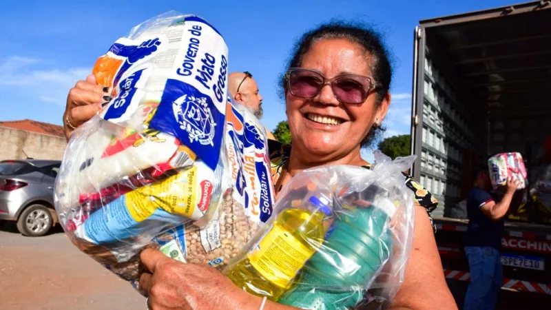 Estado distribui quase 280 mil cestas e reforça a segurança alimentar em Mato Grosso em 2025