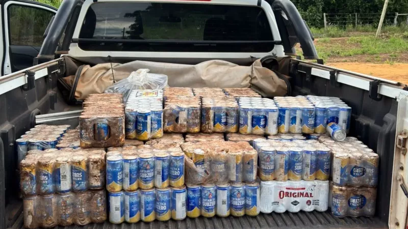 Ação do Juizado Ambiental de Cáceres apreende mais de 100 caixas de cerveja saqueadas