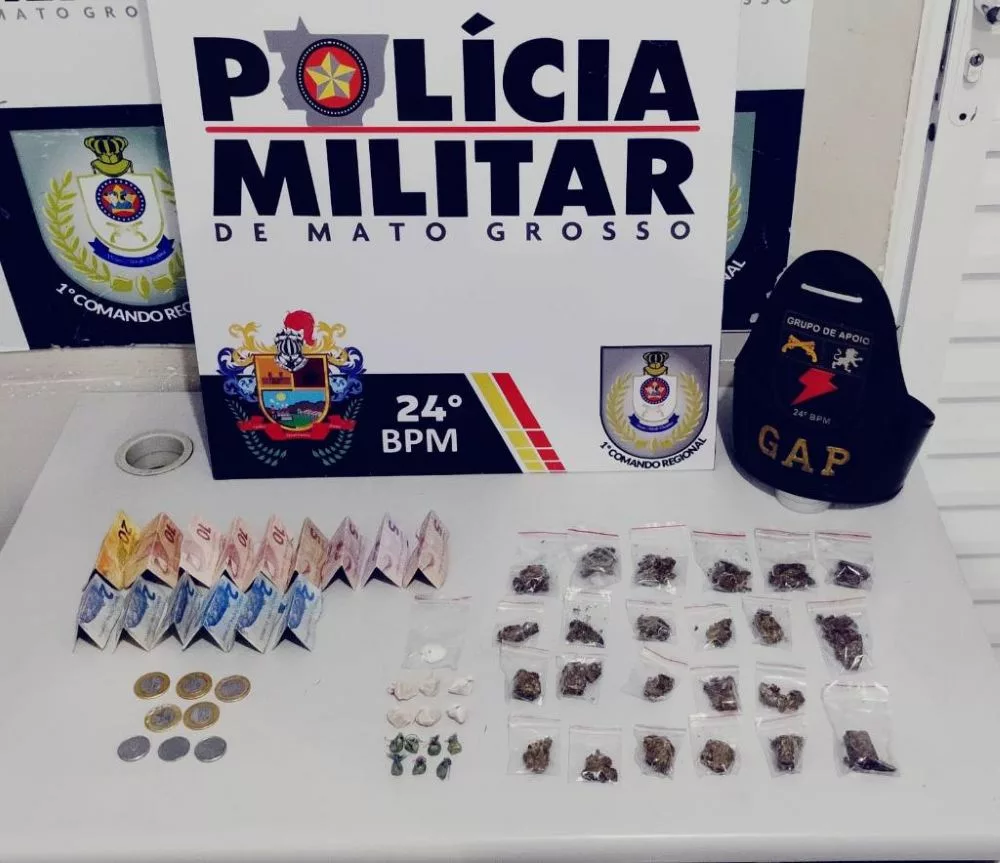 Polícia Militar prende homem por tráfico de drogas e apreende porções de entorpecentes