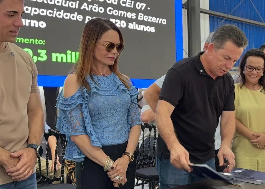 Sorriso: Mauro inaugura escola com investimento de R$ 19 milhões e autoriza asfaltar 55 km na MT-222